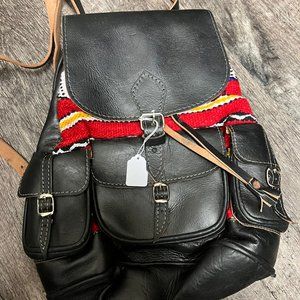 Real Genuine Leather Backpack | Organic Vegetable Tanned | Handwoven